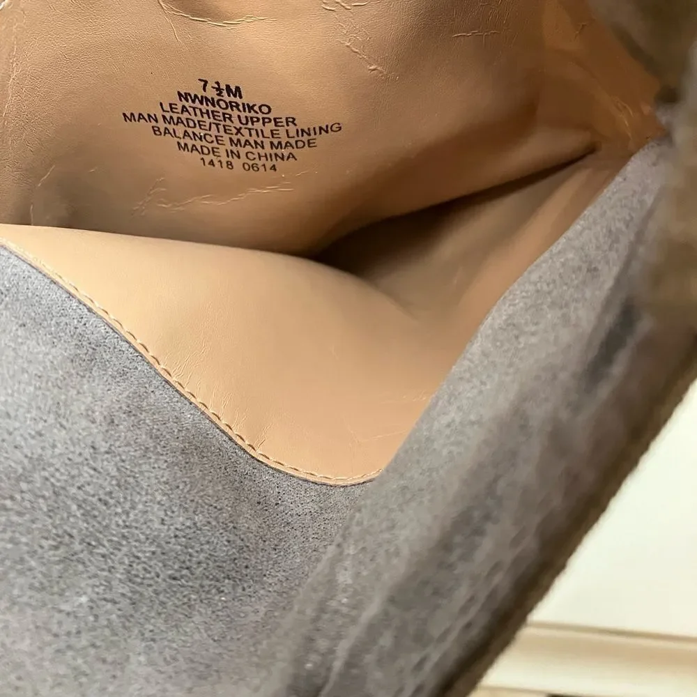 NINE WEST 7.5 Noriko Suede Over the Knee Riding Western  Boot